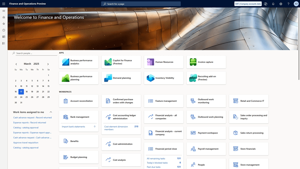 Dynamics 365 Finance